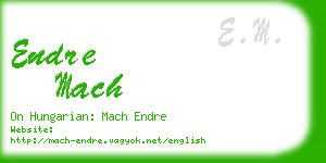 endre mach business card